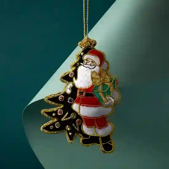 Fortnum’s Embroidered Father Christmas Decoration product image