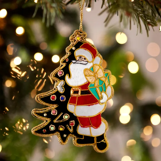 Fortnum’s Embroidered Father Christmas Decoration product image
