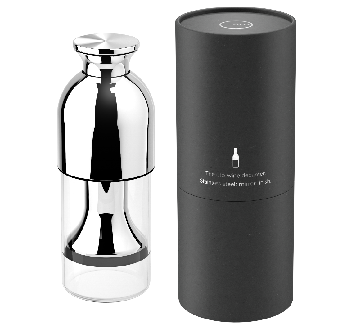 Eto Wine Decanter, Stainless Steel, Fortnum & Mason