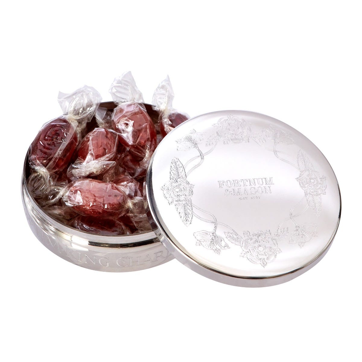 Fortnum's Coronation Rose Sweets in English Pewter Tin, 100g