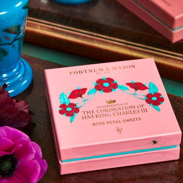 Fortnum's Coronation Rose Sweets in English Pewter Tin, 100g