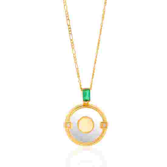 V by Laura Vann Tanya Gold-Plated Glass Necklace, Green product image