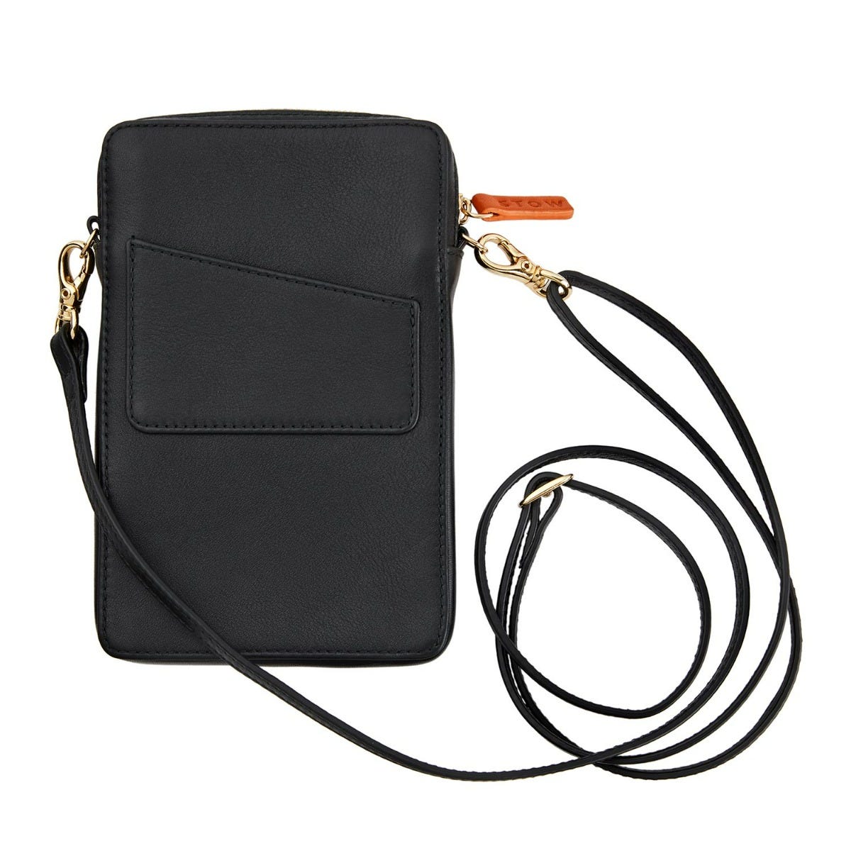 Stow London Cross Body Phone Wallet Black