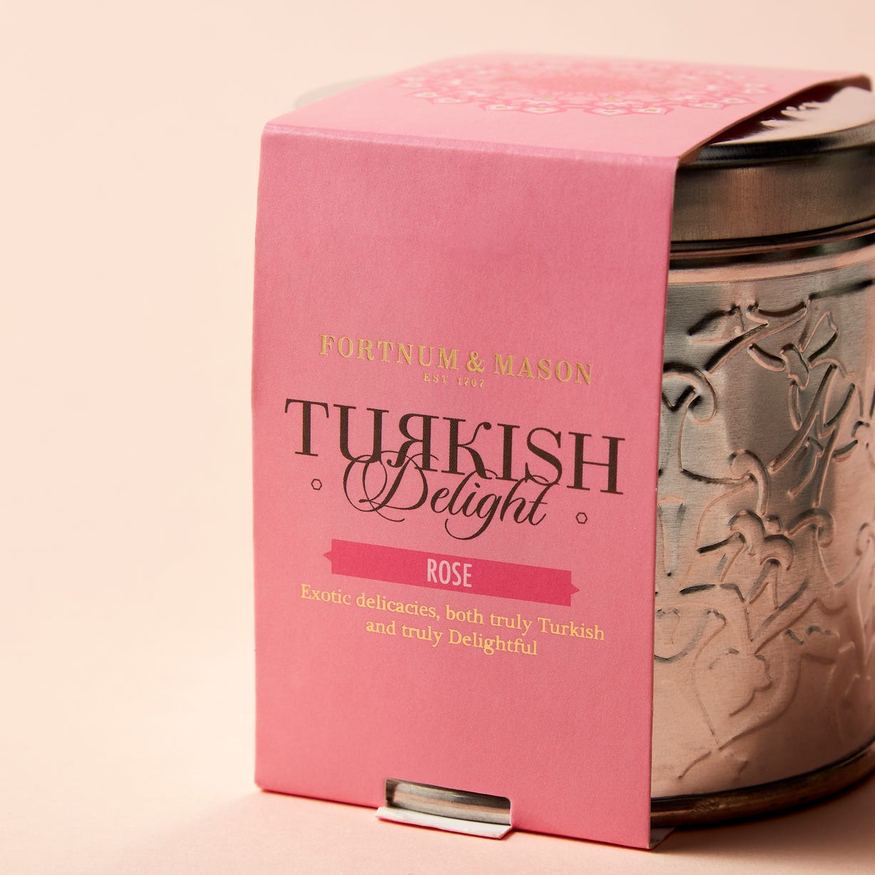 Fortnum's Rose Turkish Delight Tin, 125g
