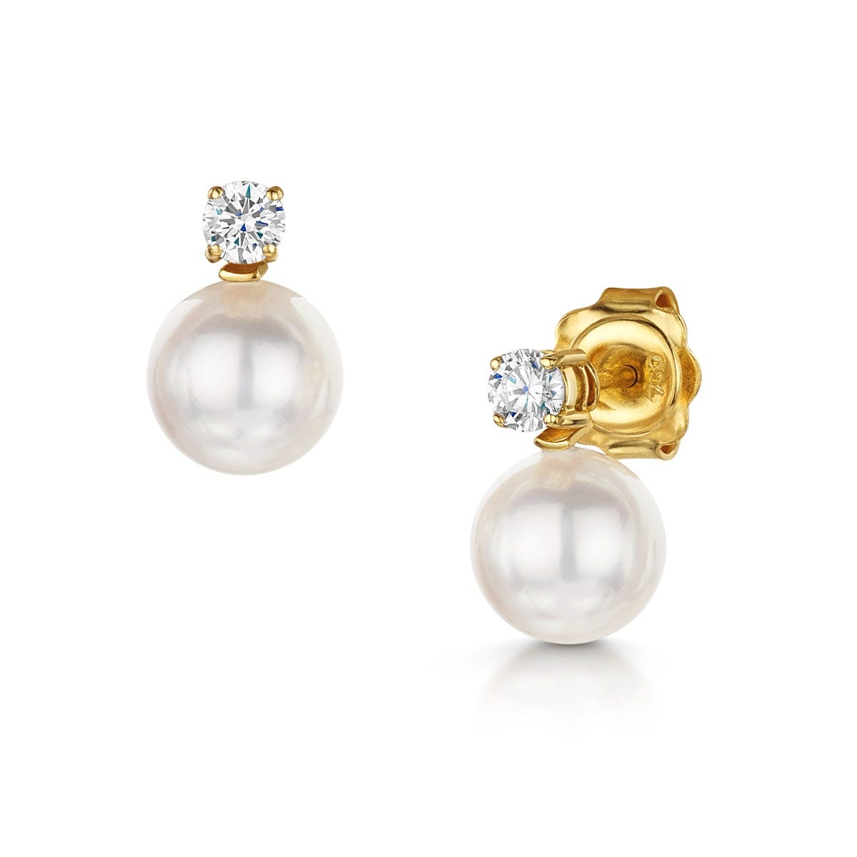 Hamilton Inches Diamond Akoya Cultured Pearl Earrings