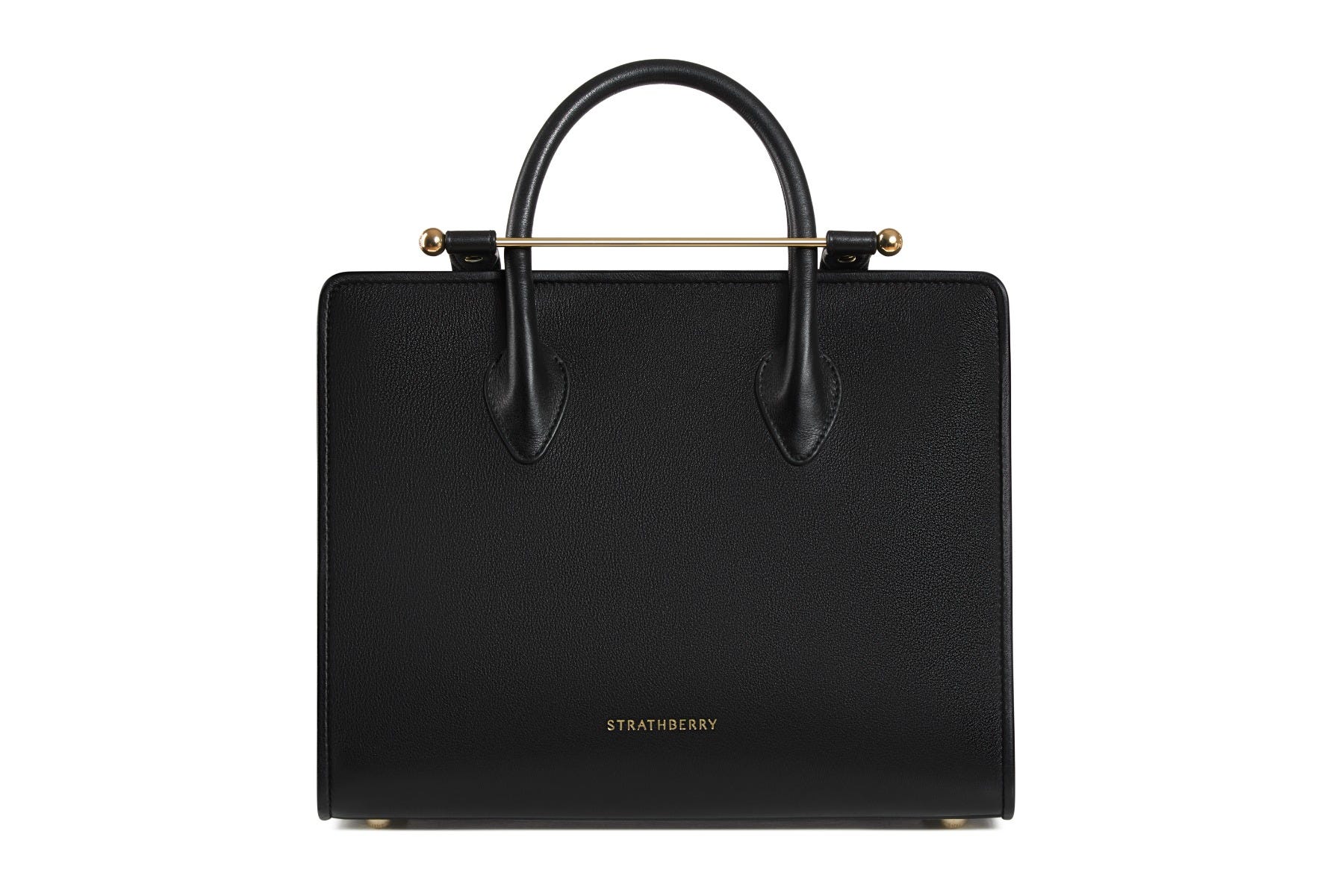 Strathberry midi online tote black