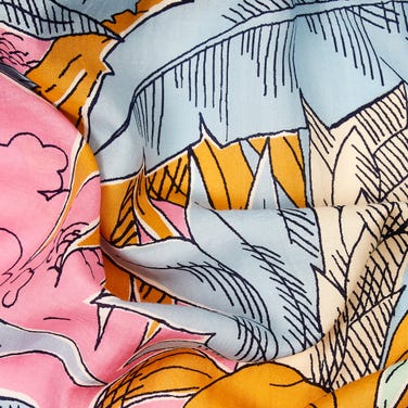 Inoui Editions Square Palm Trees Scarf, Robinson Blue