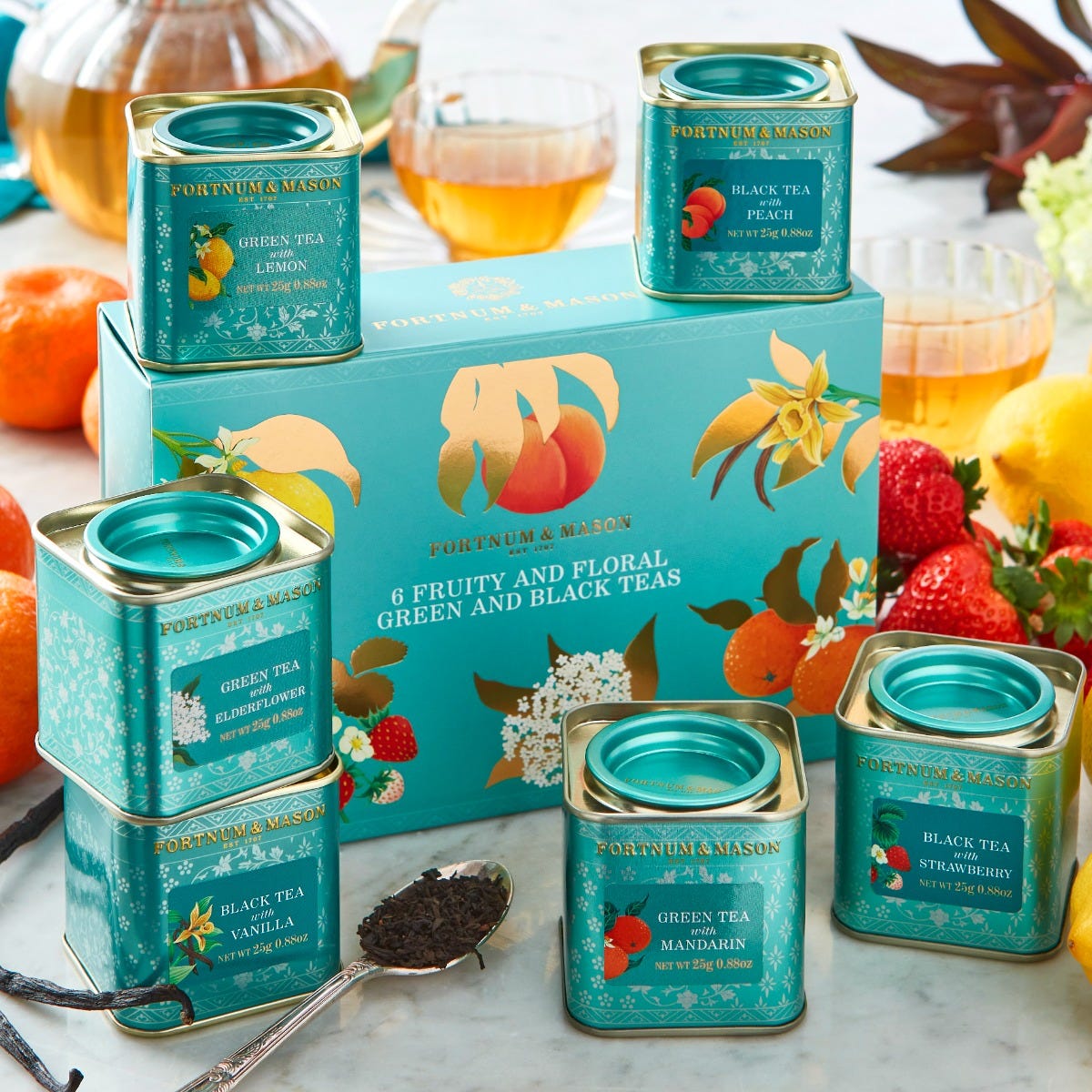 Six Mini Scented Selection Teas, 6 x 25g, Fortnum & Mason