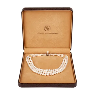 Coleman Douglas Platinum Jubilee Triple Graduated Pearl Necklace