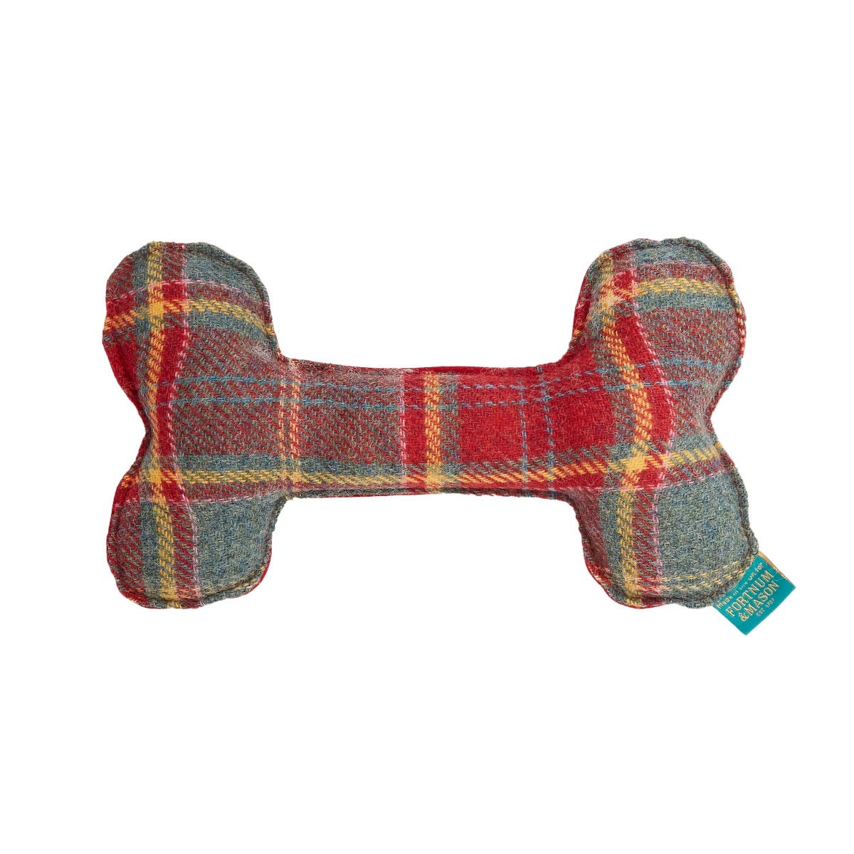 Tartan Dog Bone Toy in Red, Fortnum & Mason