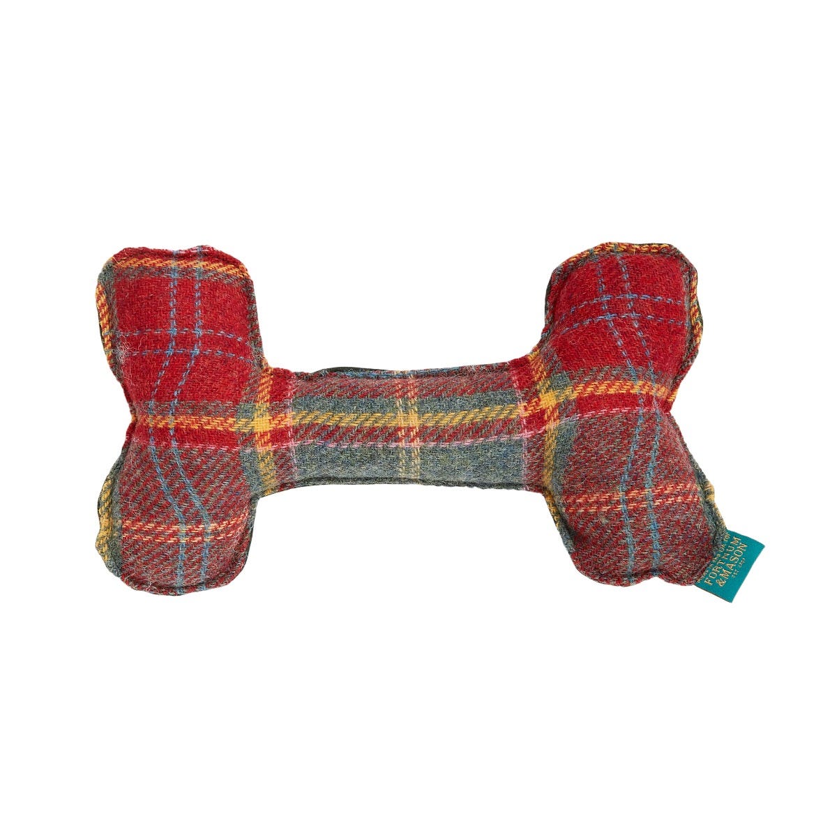 Tartan Dog Bone Toy in Green, Fortnum & Mason