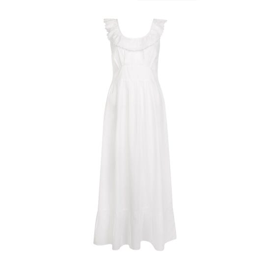 If Only If Rose Scalloped Cotton Nightgown, Large product image