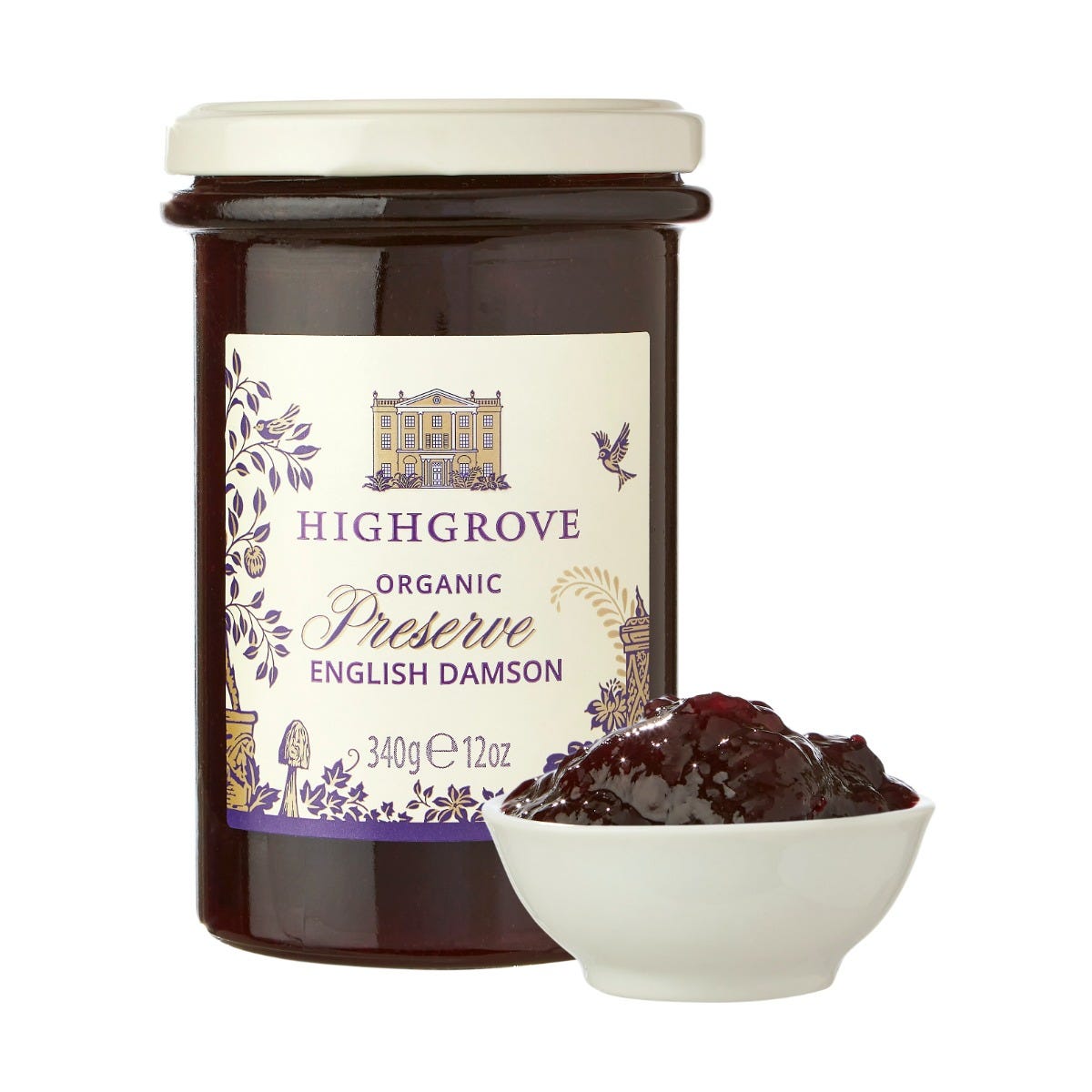 Highgrove Organic English Damson Preserve, 340g
