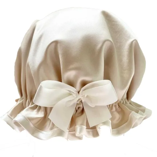 Shower Goddess Satin Shower Cap, Oyster Pearl product image
