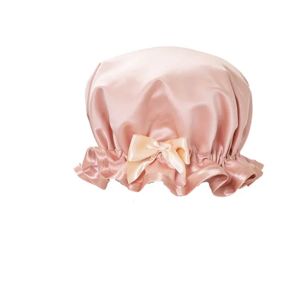 Shower Goddess Satin Shower Cap, Rose Gold product image