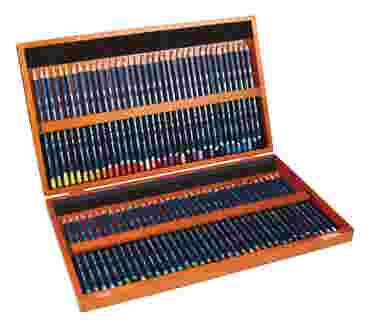 Derwent Watercolour Pencils in Wooden Box, Set of 72