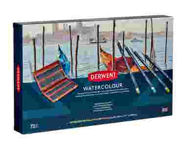 Derwent Watercolour Pencils in Wooden Box, Set of 72