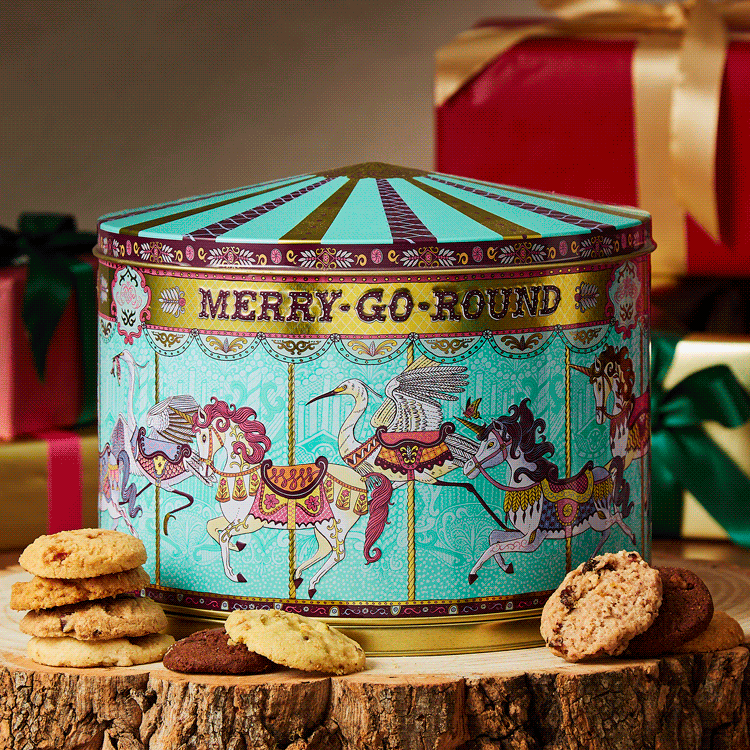 Merry Go Round Musical Biscuits Tin, 500g, Fortnum & Mason