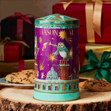Christmas Mini Merry Go Round Musical Biscuit Tin, 130g