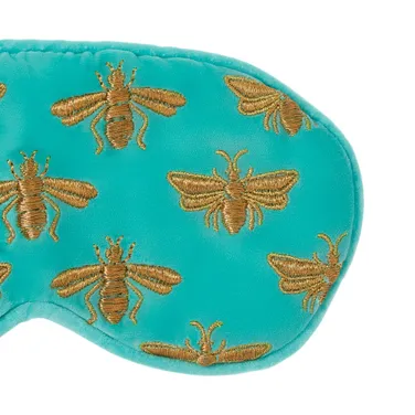 Elizabeth Scarlett Exclusive Honey Bee Eye Mask, Blue Turquoise
