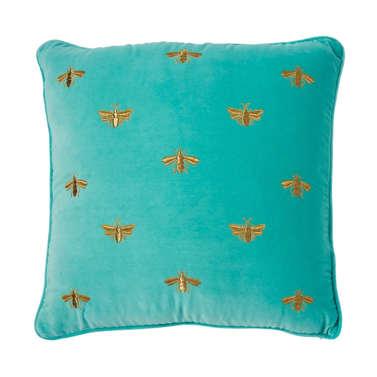 Elizabeth Scarlett Exclusive Honey Bee Cushion Blue Turquoise