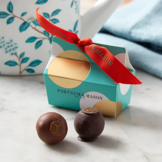 Two Milk & Dark Salted Caramel Truffles Ballotin, 24g product image