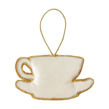 Embroidered Teacup Decoration