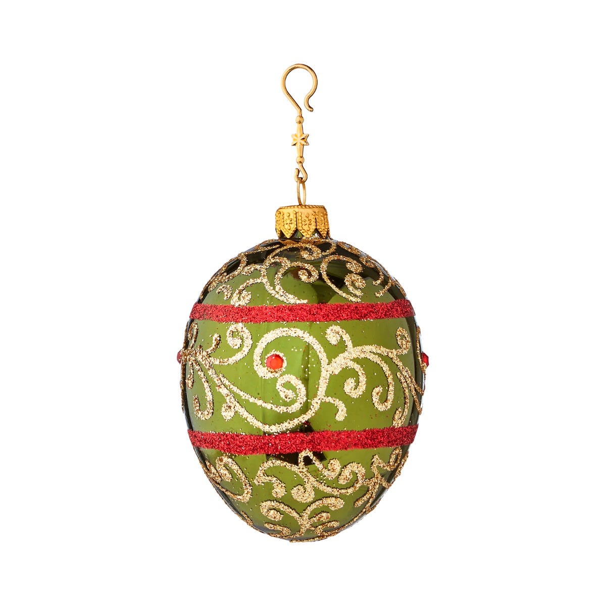 Gold decorated Green Egg Decoration