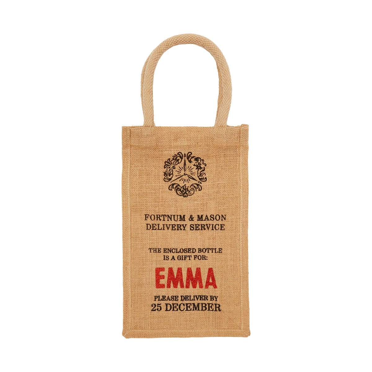 Personalised Hessian Bottle Bag