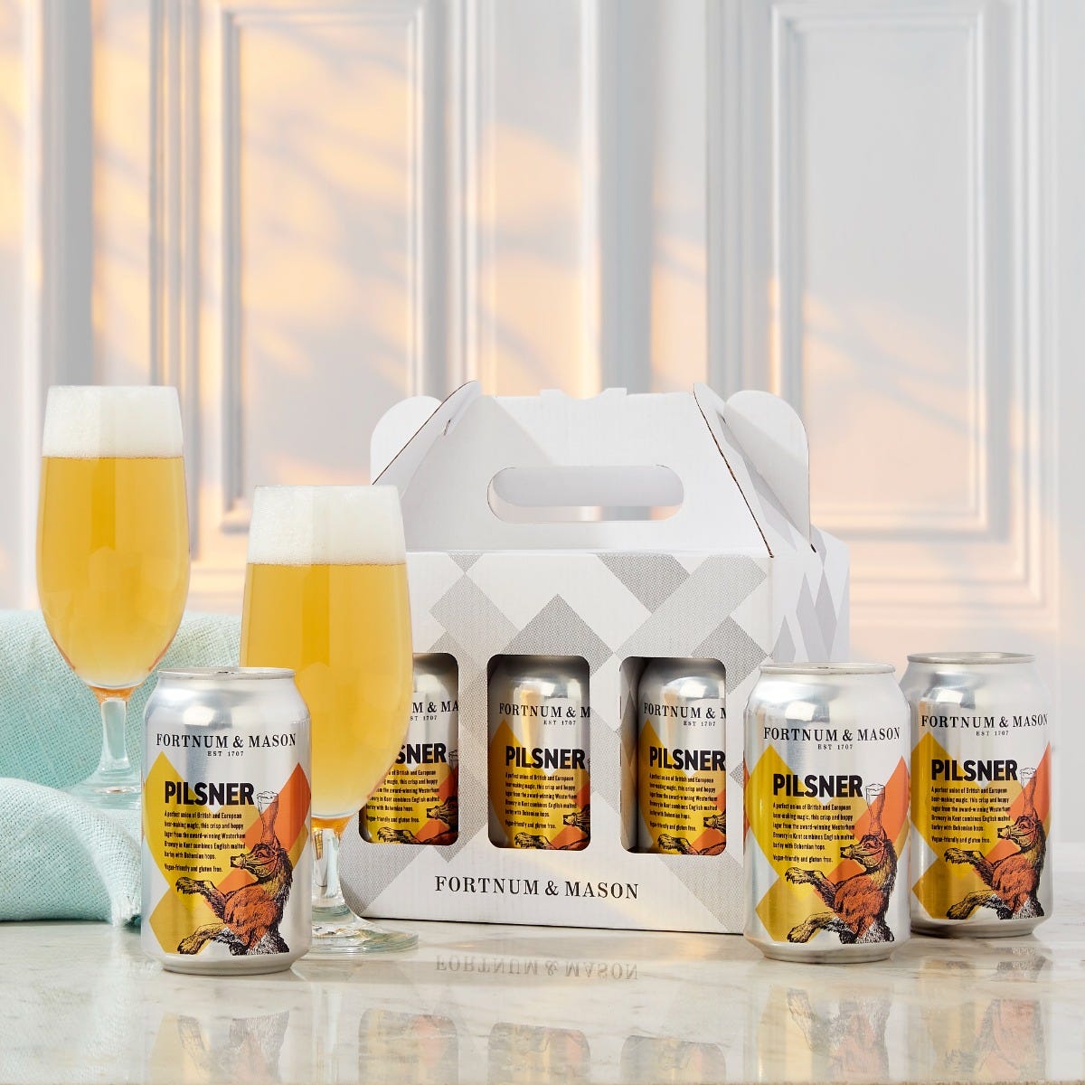 Fortnum's English Pilsner Cans, Westerham Brewery, 6 x 33cl