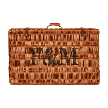 Fortnum's Camellia White Wicker Hamper For Four