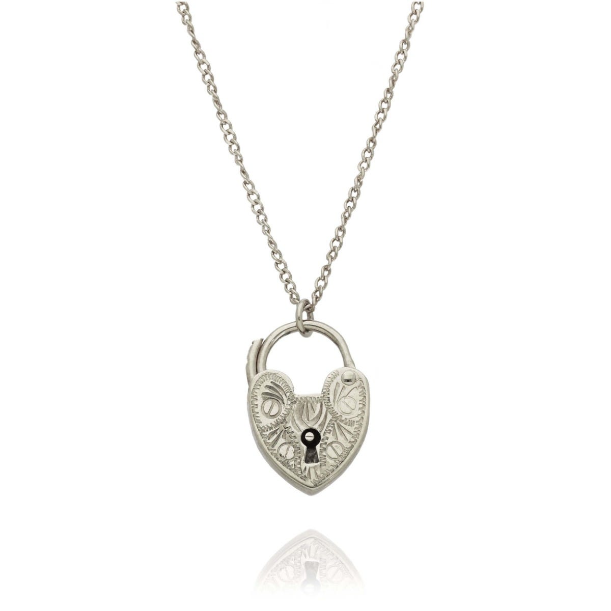 Heart padlock necklace store