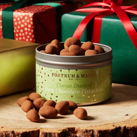 Cocoa Dusted Dark Chocolate Pistachios, 160g product image