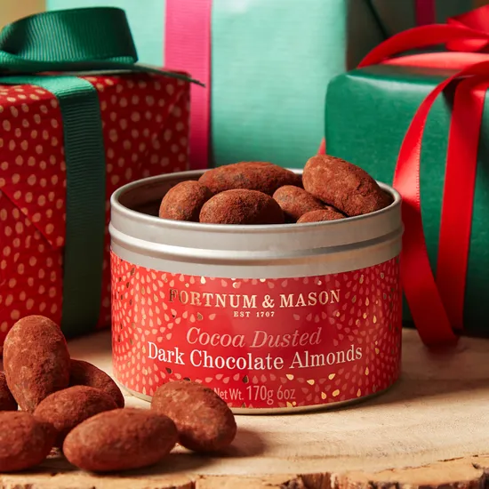 Cocoa Dusted Dark Chocolate Almonds, 170g product image