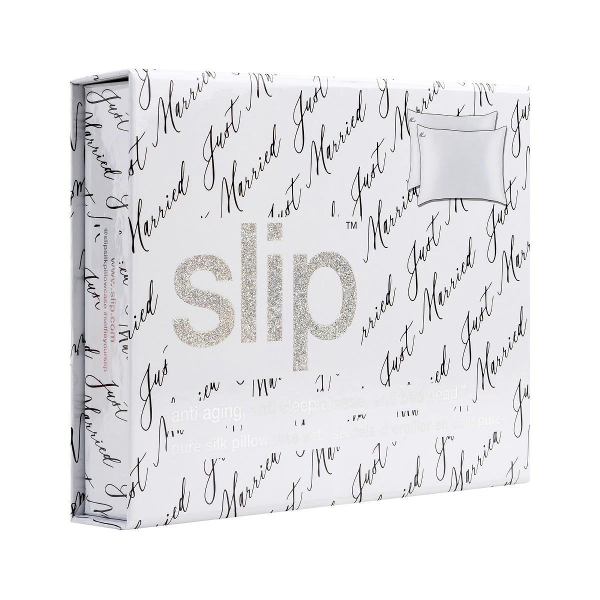 Slip Pure Silk Queen Pillowcase Duo Just Married