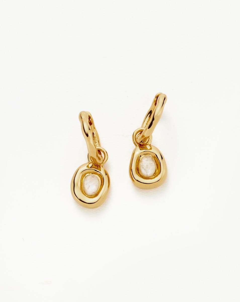 Mini charm hoop earrings hot sale