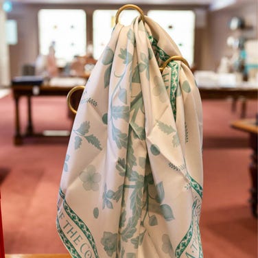 Fortnum's Coronation Queen Consort Silk Twill Scarf