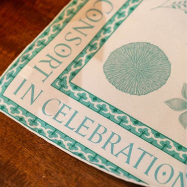 Fortnum's Coronation Queen Consort Silk Twill Scarf