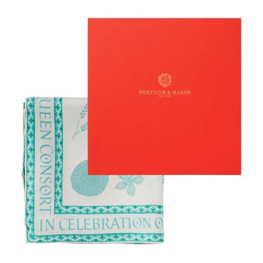 Fortnum's Coronation Queen Consort Silk Twill Scarf