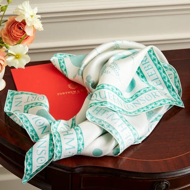 Fortnum's Coronation Queen Consort Silk Twill Scarf