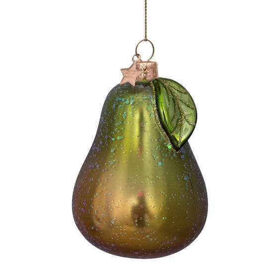 Green Glass Pear Decoration product image
