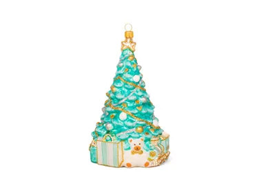 Turquoise Christmas Tree Decoration