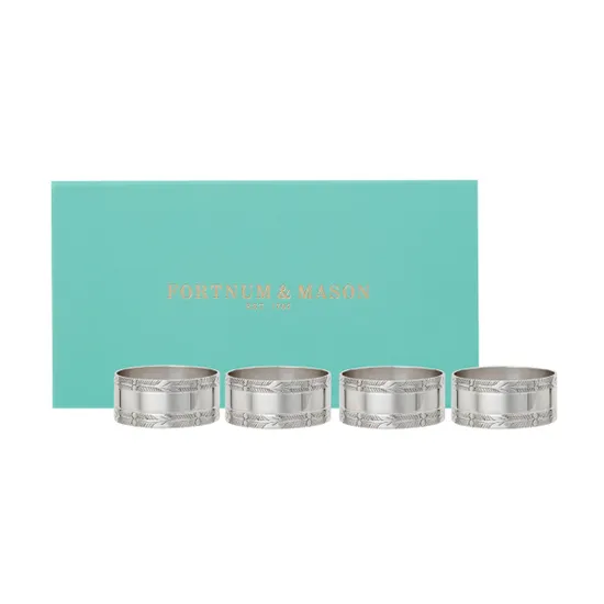 Fortnum's Silver Plated Napkin Rings, Set of 4 product image