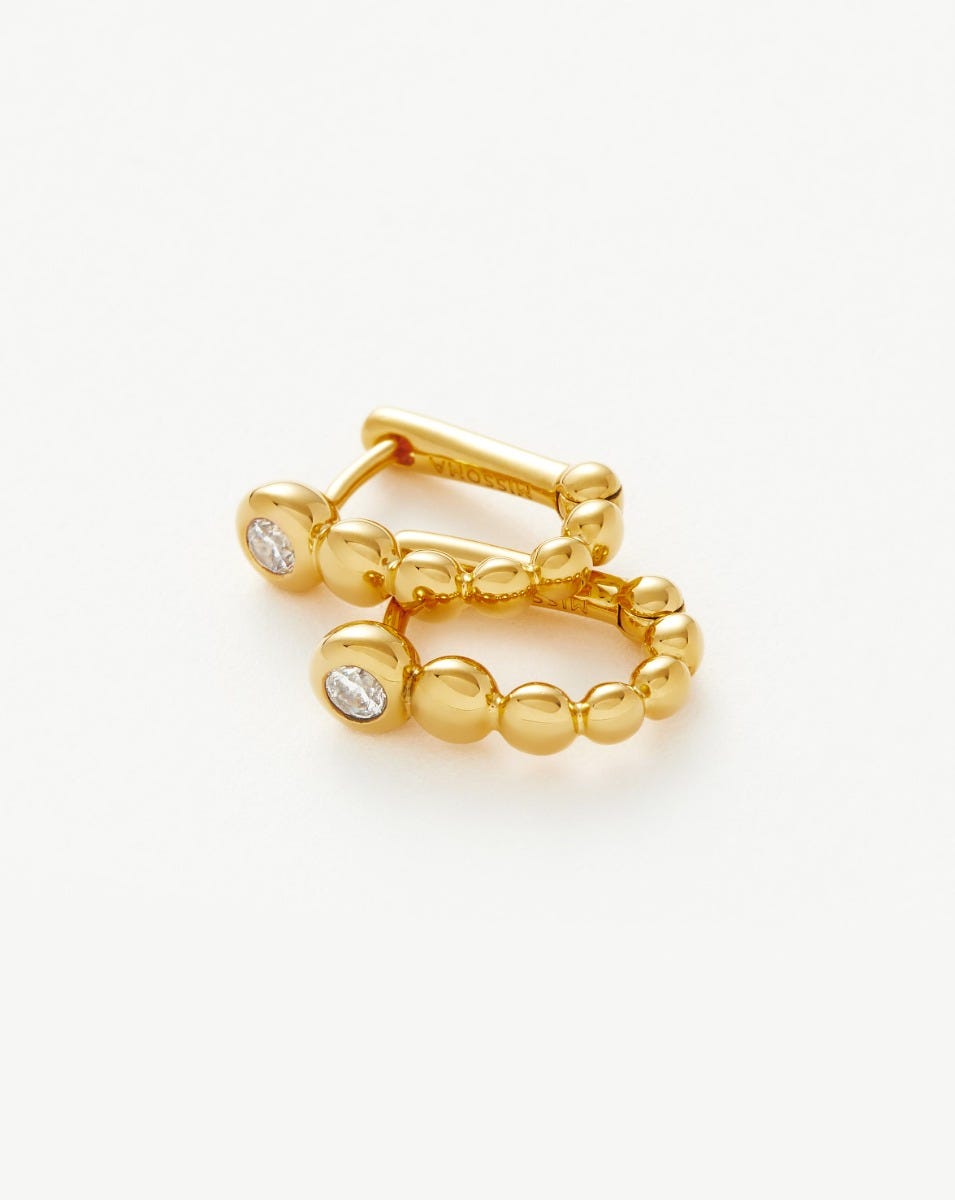Missoma Beaded Ovate Huggie Earrings