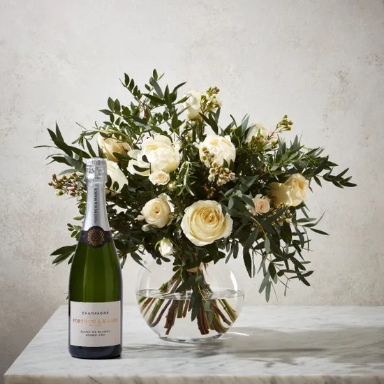 The Thinking of You Bouquet with Champagne, Small product image
