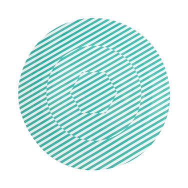 Richard Brendon Superstripe Eau de Nil Coupe Plate, 32cm