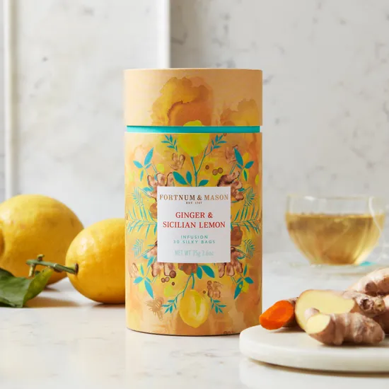 Ginger & Sicilian Lemon Infusion, 30 Silky Bags, 75g product image