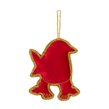 Sequined Robin Embroidered Decoration