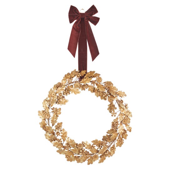 Metal Oak Leaf Hanging Wreath product image