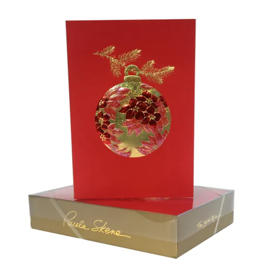 Paula Skene Poinsettia Ornament Cards, Set of 8 product image